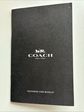 Coach Black Footwear Care Booklet